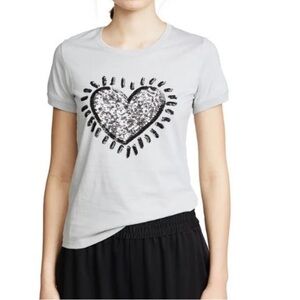 Coach 1941 x Keith Haring Embellished Graffiti Heart T shirt